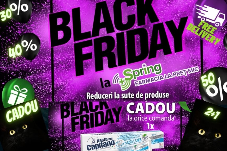 BLACK FRIDAY #SpringFarma2021: Ai atâtea reduceri încât vrei să fii 100% în formă pentru ele