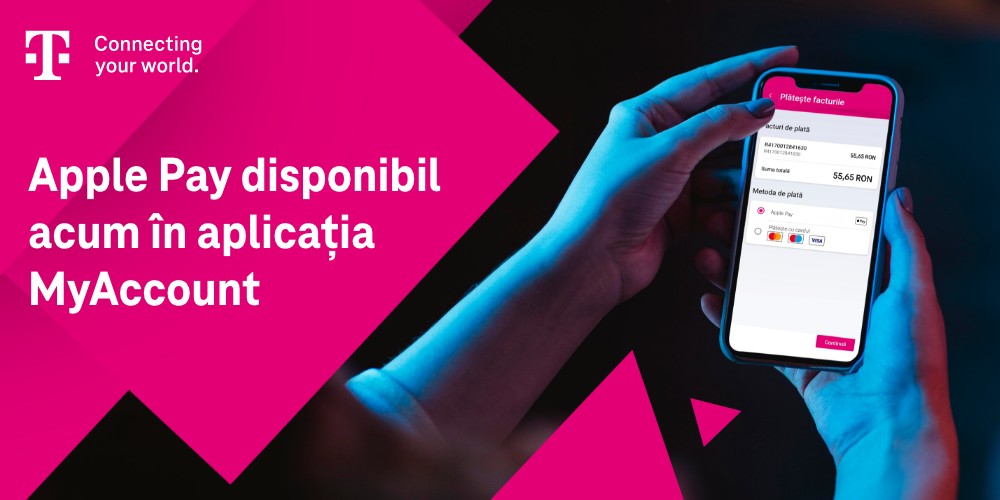 Telekom Romania Mobile introduce serviciul Apple Pay în aplicația MyAccount